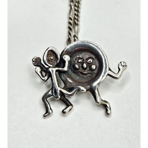 Dish and Spoon Charm Pendant Silver Charm Mother Goose Nursery Rhyme Jewelry... - Picture 2 of 8